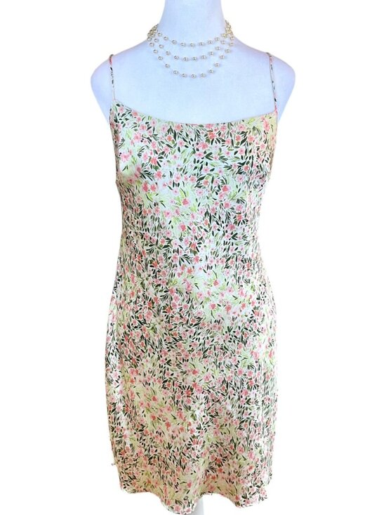 Anthropologie Dresses & Skirts - Anthropologie Dress Slip Floral Pink Green The East Order (L)